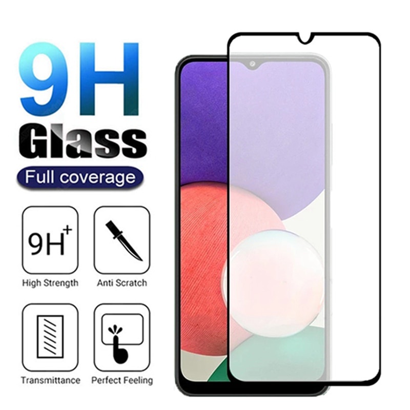 Paket Tempered Glass Layar dan Skin Carbon Samsung A22 4G 2021 Screen Protector