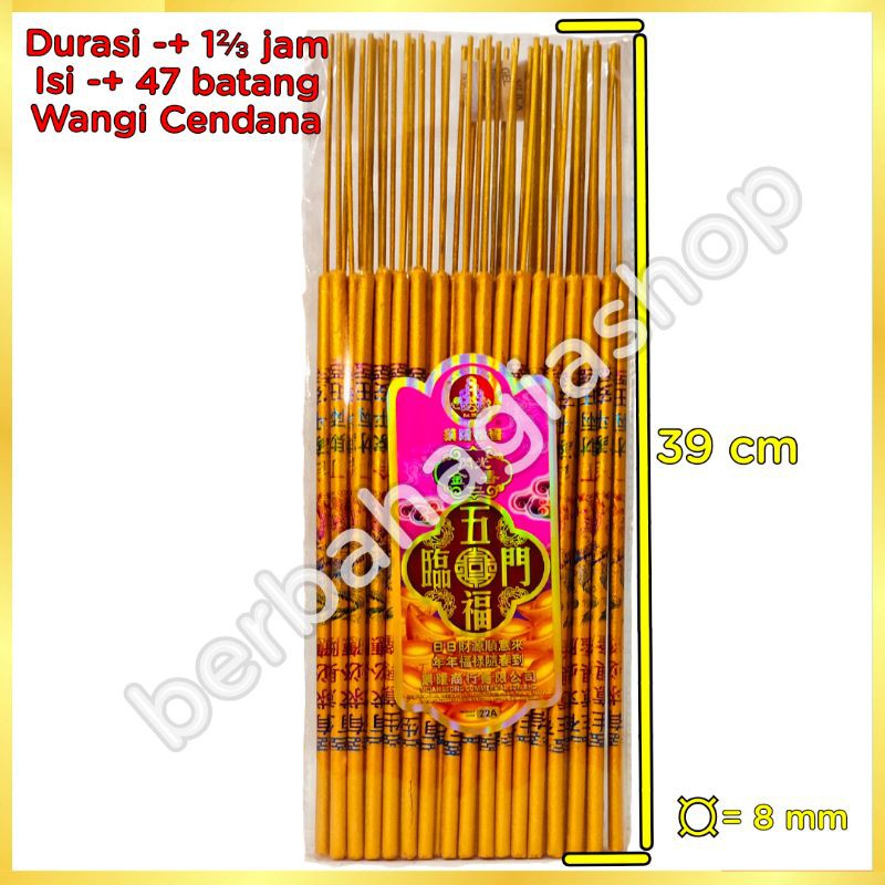 Dupa Hio Emas Tulisan China Stick 39 Cm Buat Sembahyang Imlek