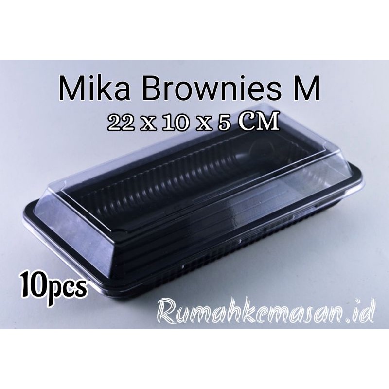 MIKA BROWNIES COKLAT M LUX PET 22x10x5 cm / BOX BROWNIES COKLAT MEDIUM