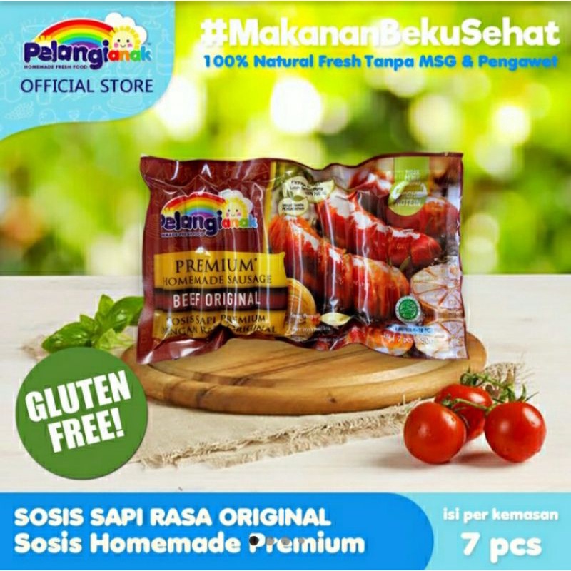 

Pelangi Sosis Sapi Original Premium Gluten Free Non MSG Non Pengawet Healthy Food