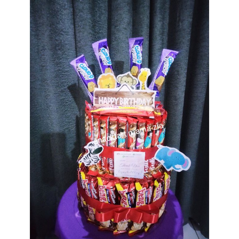 snack tart / snack ulang tahun / bingkisan ulang tahun / snack tower / kue ulang tahun