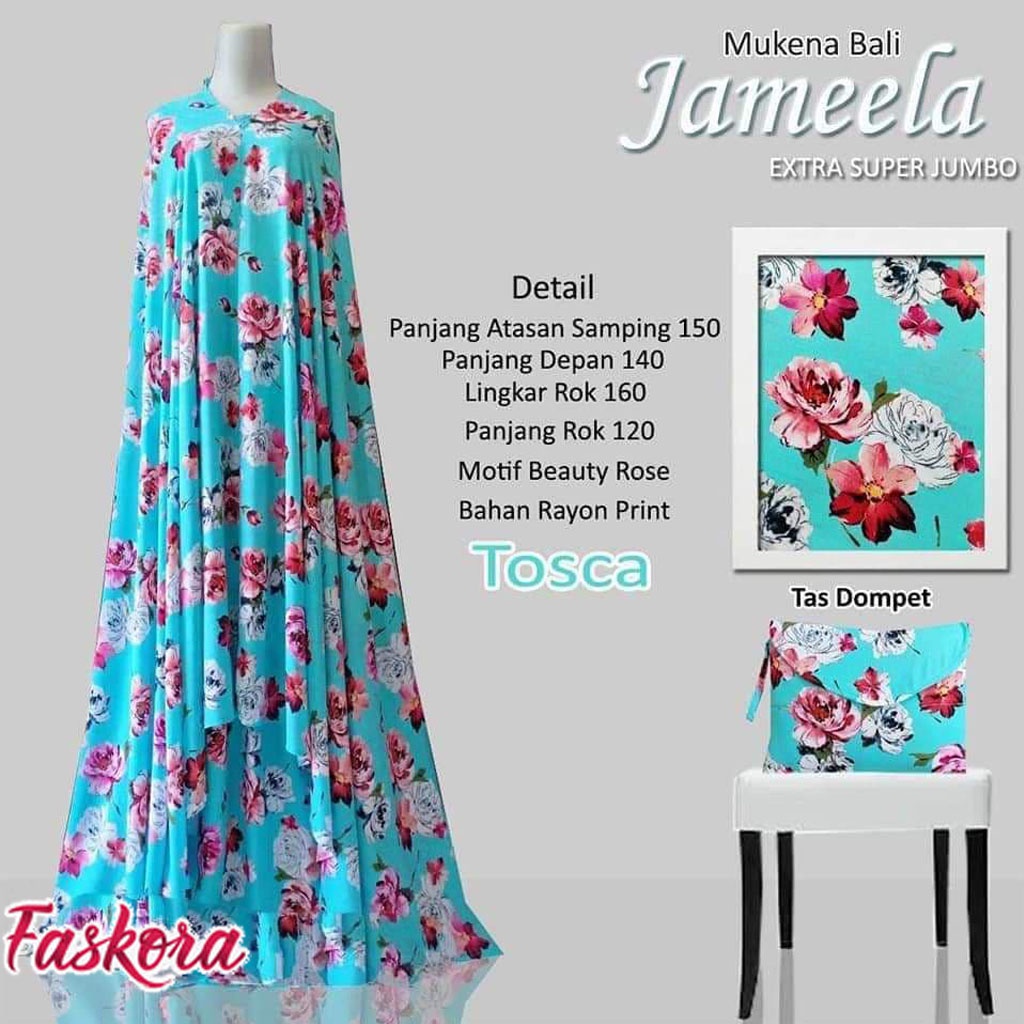 Mukenah Dewasa Katun Rayon Premium Bali Extra Super Jumbo XXXXL 4XL 120kg Murah Adem Terbaru Jameela