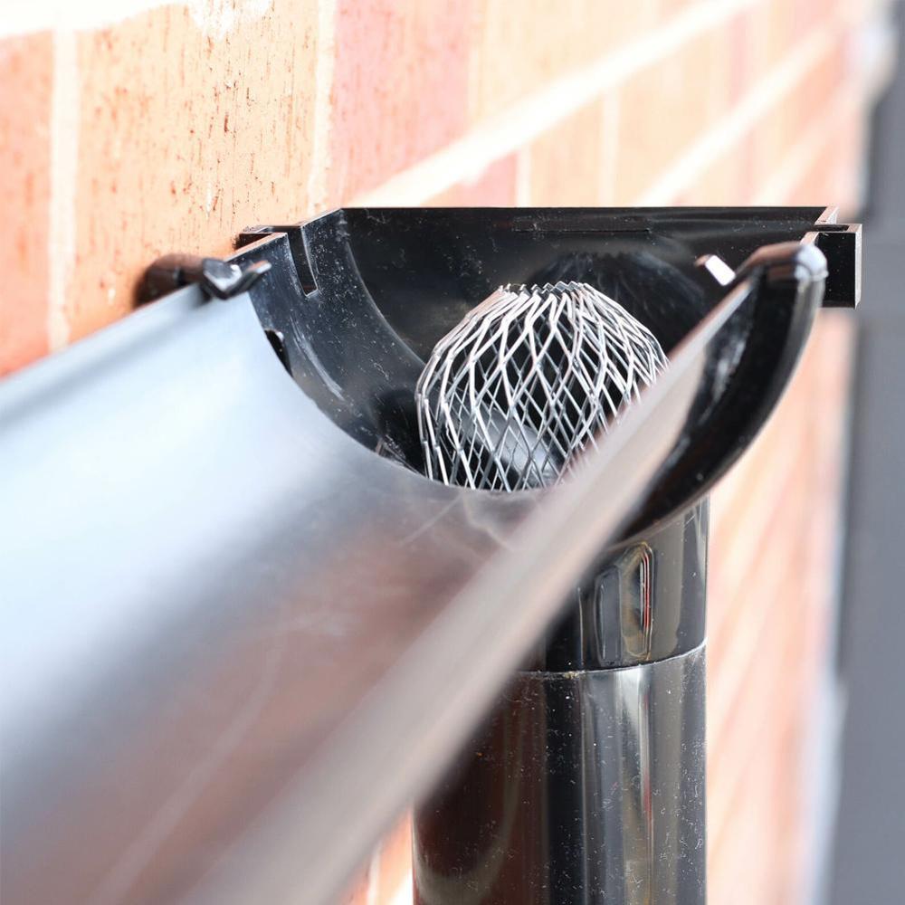 Roof Gutter Guard Downspout Filter Preventing Leaf  Moss Debris Branches Clogging