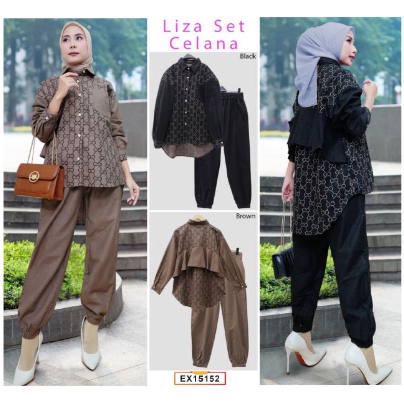 Setelan guccii set celana Liza Extu fashion