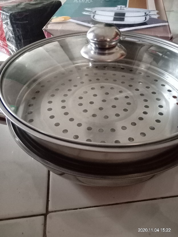 Dandang Stainless / Panci Kukus Steamer Bmw Susun 2