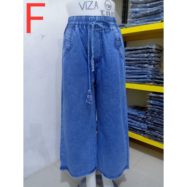KULOT JEANS WANITA DEWASA UKURAN STANDAR BAHAN HALUS TIDAK KAKU BISA COD