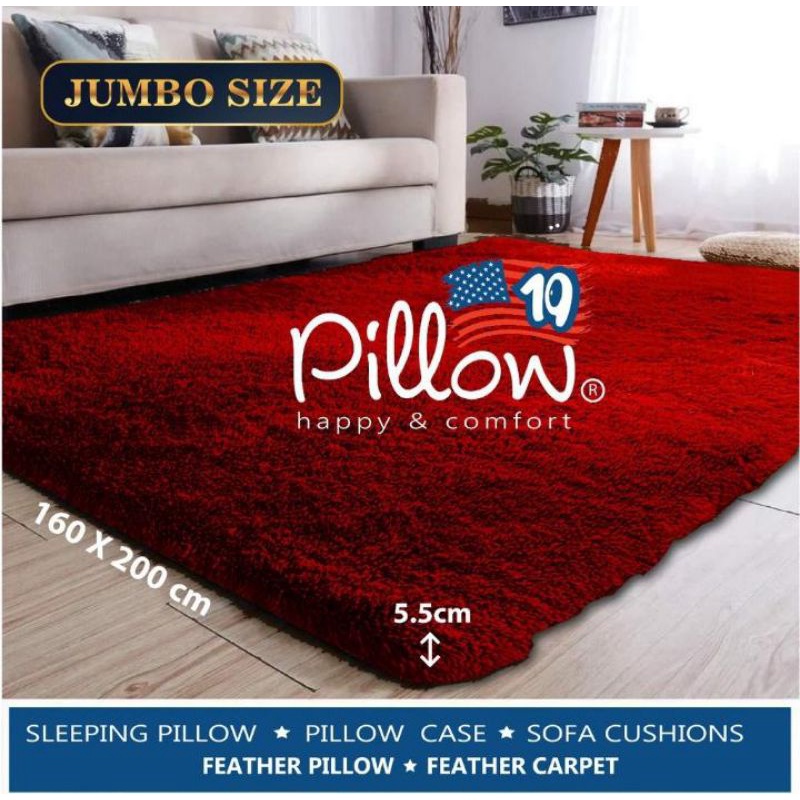 KARPET PILLOW BULU RASFUR JUMBO/BESAR KARPET BULU PILLOW ASLI UK-160×200 CM JUMBO