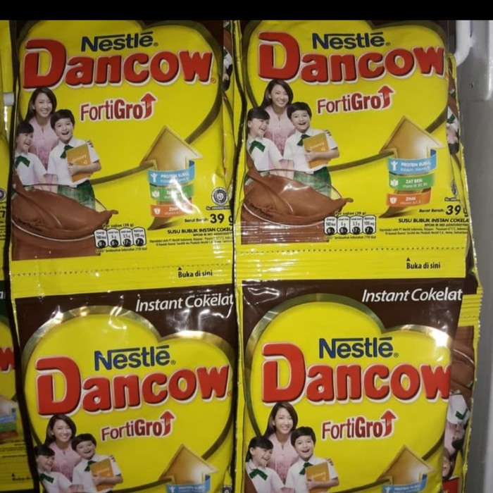 Susu Dancow Sachet FortiGro COKELAT 39 Gram x 10 sachet ( HARGA 3 RENCENG )