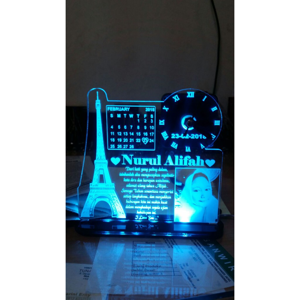 Baru!! KAdo Unik Lampu Akrilik