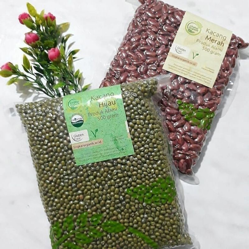 Kacang Merah Organik dan Kacang Hijau Organik 1kg