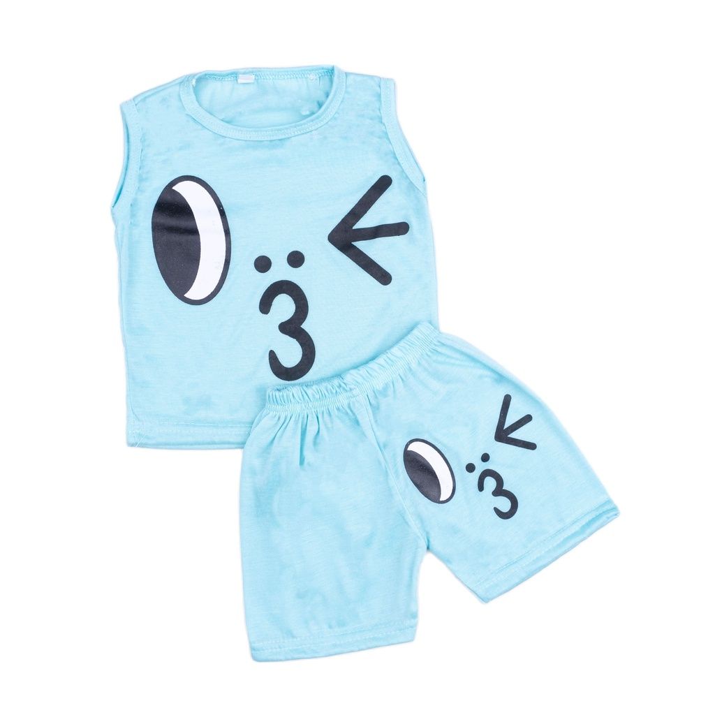 ZASKIYA - setelan singlet anak cowok cewe / set anak motif kombinasi