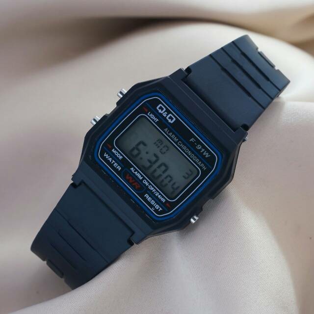 JAM TANGAN ANAK DIGITAL QQ QNQ Q&Q MODEL F-91W HITAM 