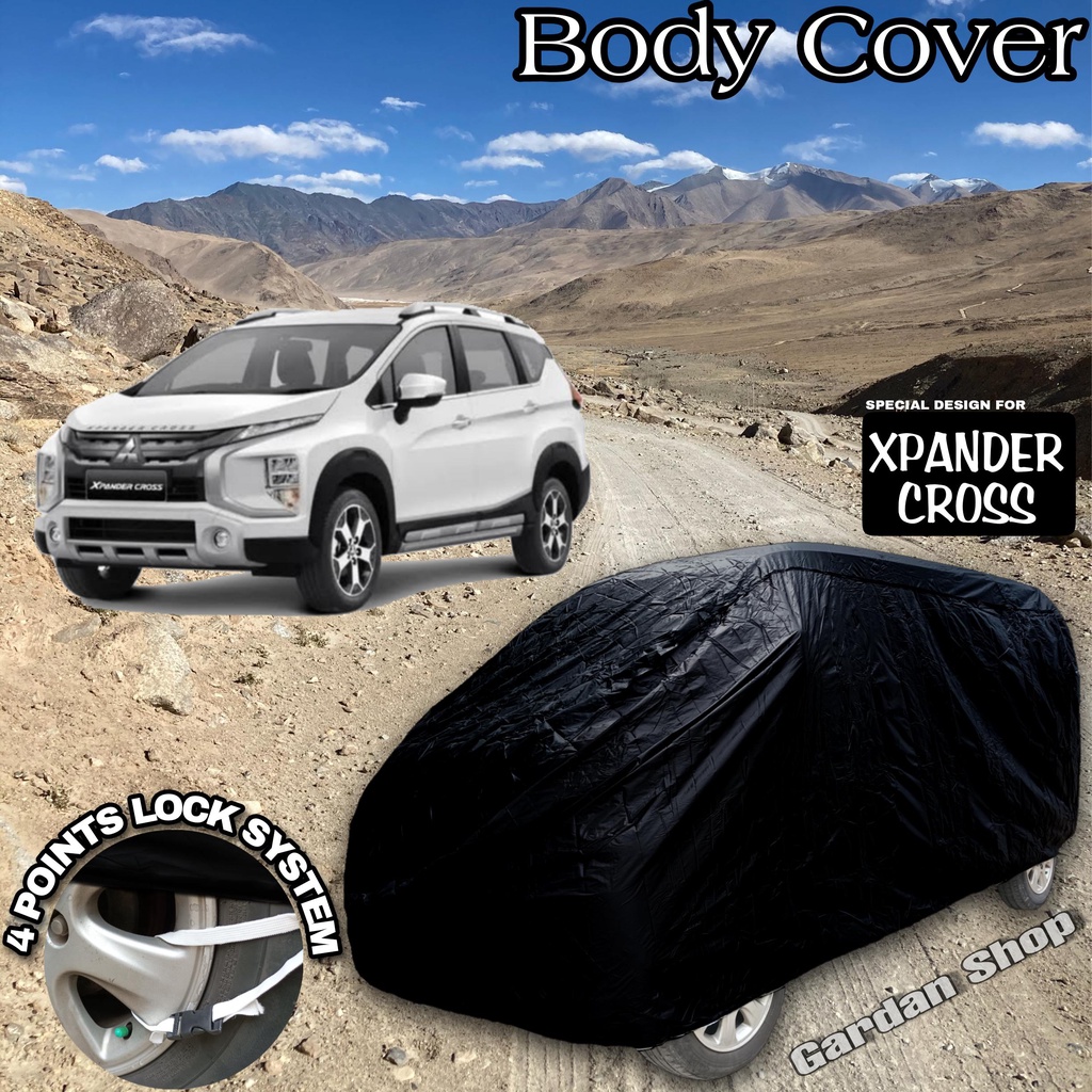 Sarung Mobil XPANDER CROSS Hitam POLOS Body Cover Xpander Cross Full Black