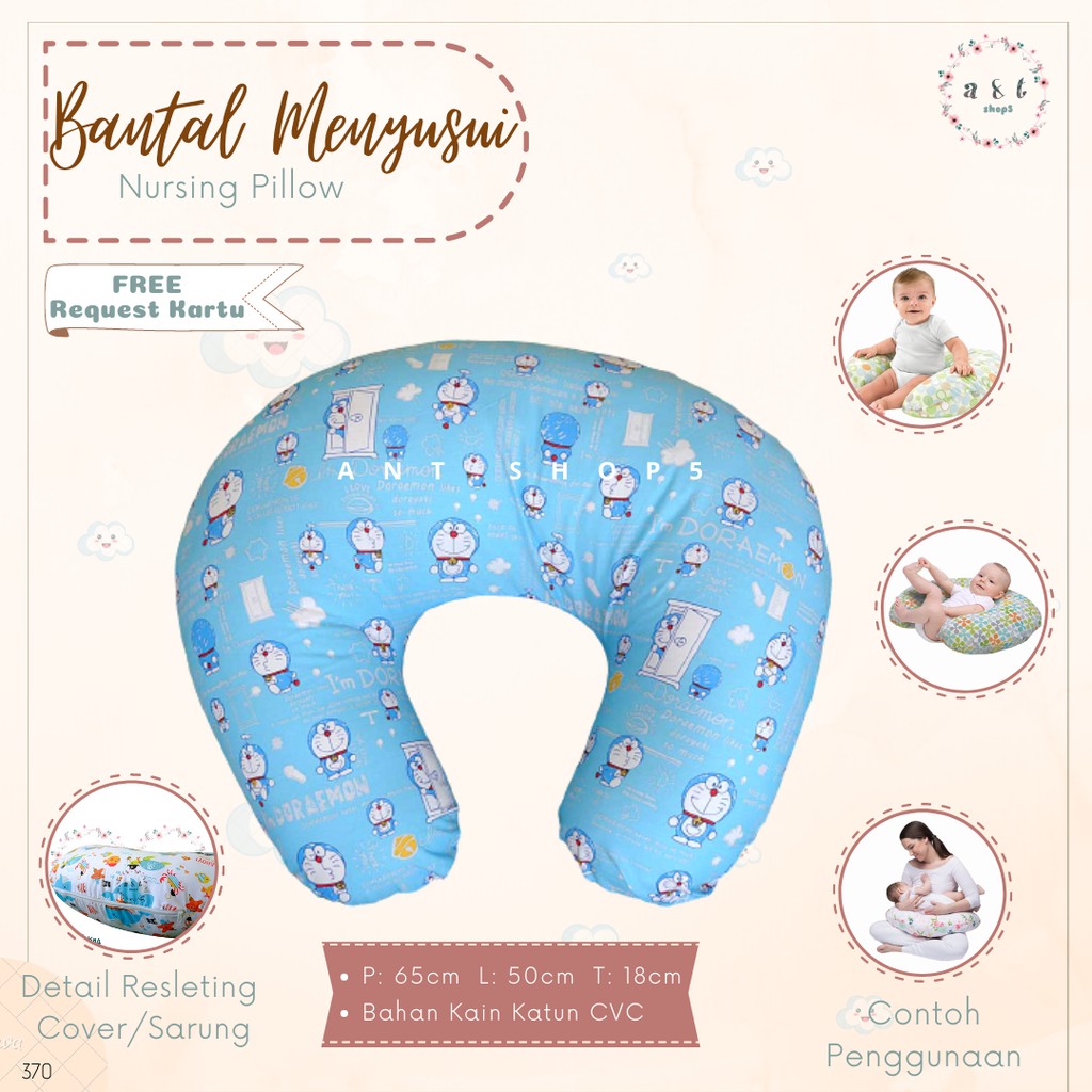 Paket Hemat Perlengkapan Bayi Bantal Menyusui Motif Doraemon Terbaru 2021 Paket Kado Lahiran Bayi