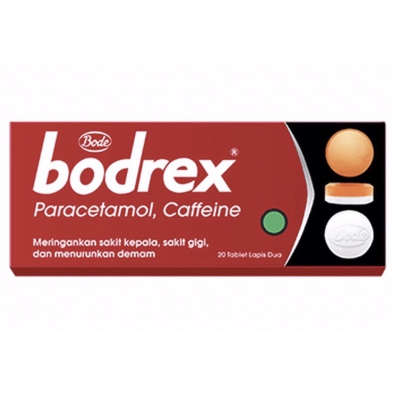 Bodrex strip 10 tablet ( mengobati sakit kepala )