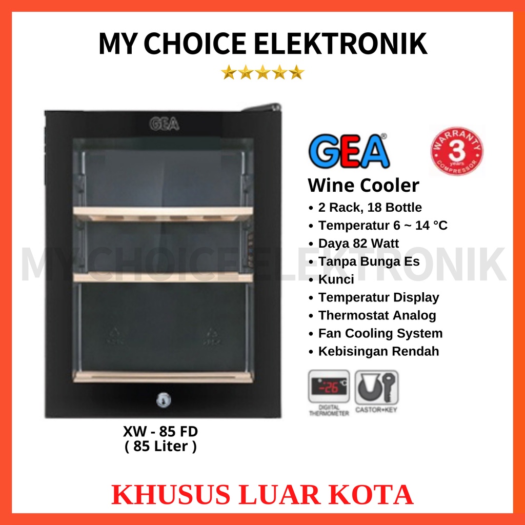 GEA Wine Cooler XW-85FD | Wine Cellar XW 85 FD + packing kayu [Luar Kota]