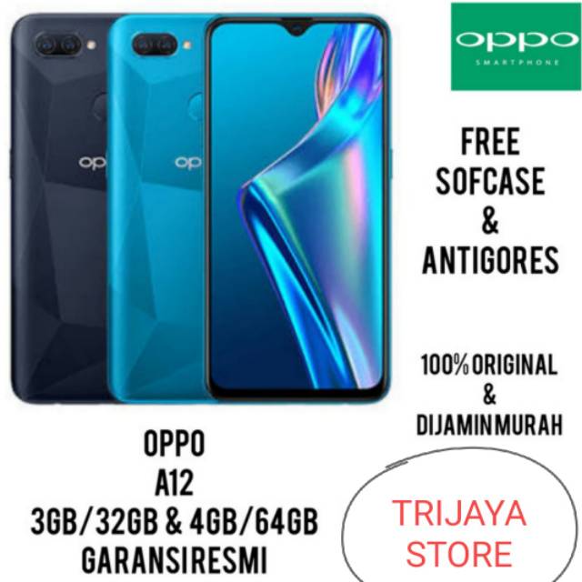 Hp Oppo A12 Ram 3 32 Ram 4 64 Garansi Resmi Shopee Indonesia