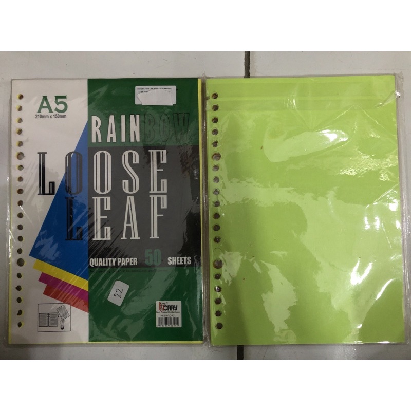 

refill binder loose leaf polos warna isi 50