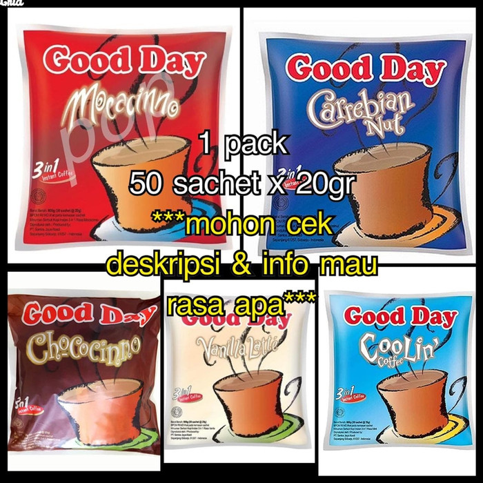 

MURAH GOOD DAY MOCACINO 20GR/1 PACK X 50BKS - Merah
