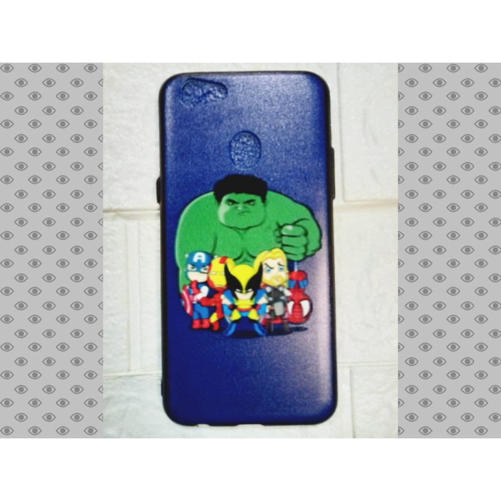 Case OPPO F5 Motif Robot, Hulk hijau dan biru, Ironman, Spiderman, Thor, Captain America