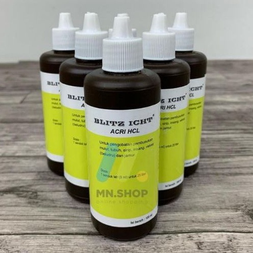 Obat Ikan Acriflavine HCL 100ml. Blitz ICHT ACRI. Obat Kuning
