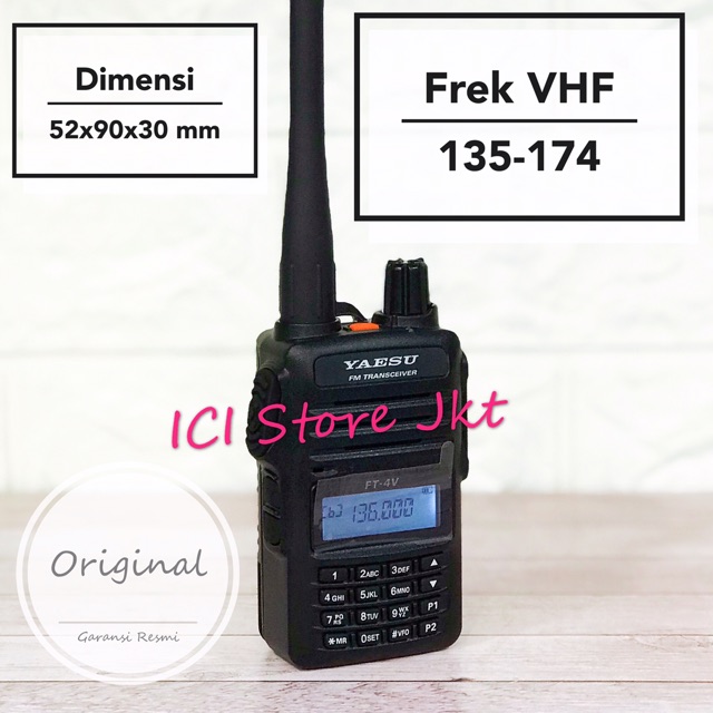 Radio HT Yaesu FT 4V Original garansi resmi