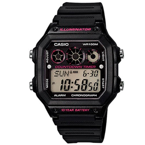 Casio Original AE-1300WH-1A2 Jam Tangan Pria - Digital - Karet - Hitam