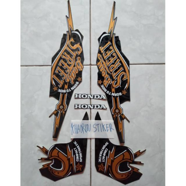 Striping beat street 2019 hitam dop