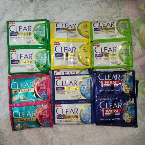 Sampo clear saset 9 ML - harga per sachet