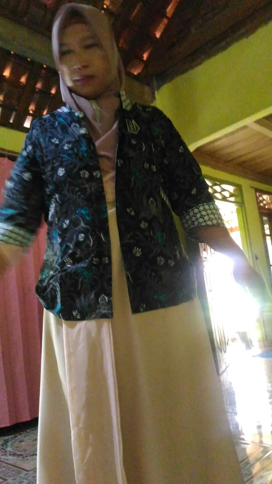 Blouse Batik Wanita Lengan Panjang Seragam Kerja  Size M L Xl Xxl