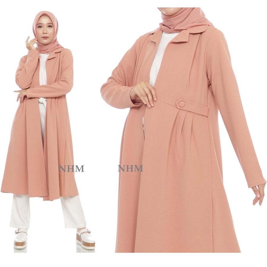 Cardigan Wanita Outer Tunik Muslim BublePop Tebal