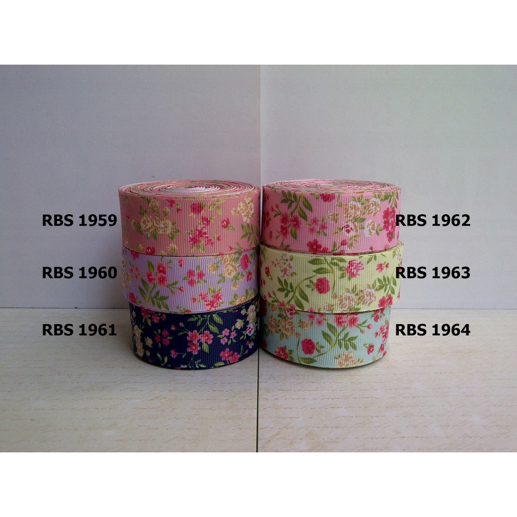 

[10 YARD] PITA GROSGRAIN MOTIF BUNGA SALE RBS 1959,1960,1961,1962,1963,1964