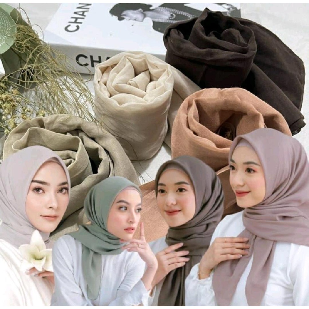 Hijab Paris | Hijab Paris Premium | Hijab Sekolah jahit sepi