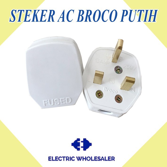 STEKER AC BROCO PUTIH