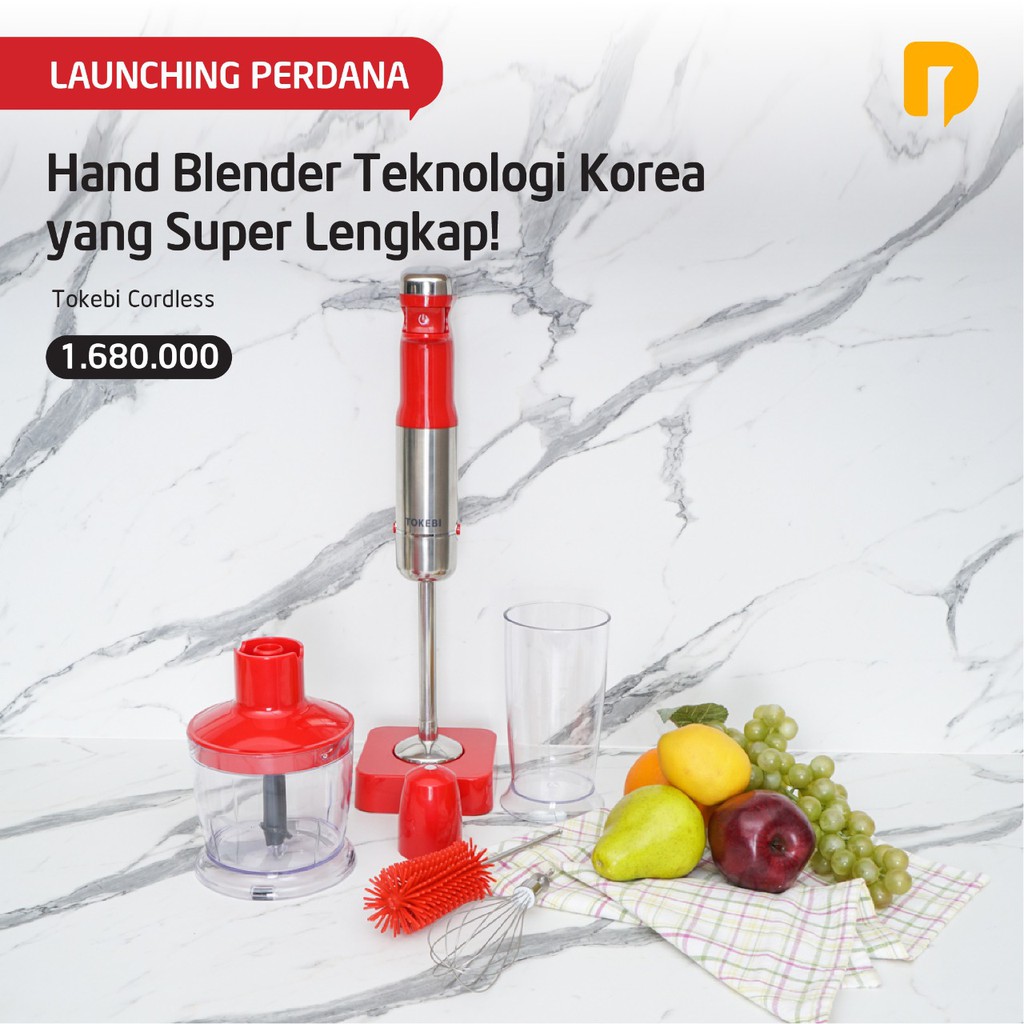 hand blender tokebi cordless tanpa kabel neohaus multifungsi blender tangan