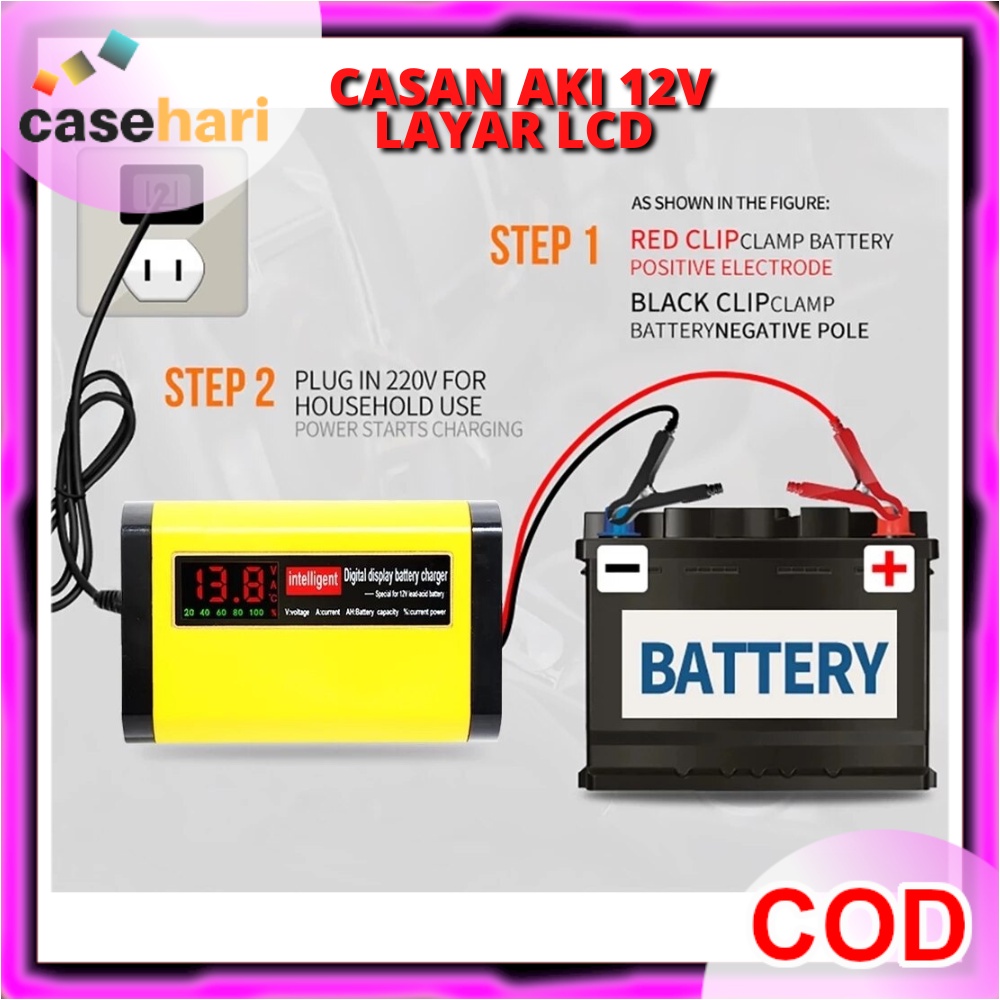 Jual Alat Cas Casan Aki Intelligent Chip Indikator Lcd Car Truck