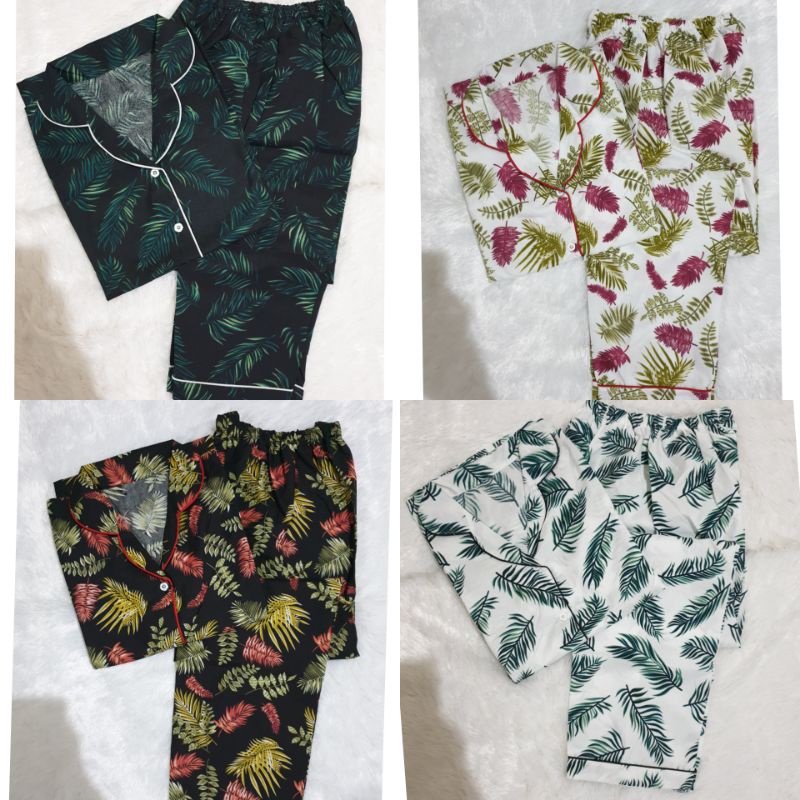 Baju Tidur Piyama Wanita / Cewek Dewasa Kekinian Pajamas Katun Motif Random CP/PP Kekinian-6
