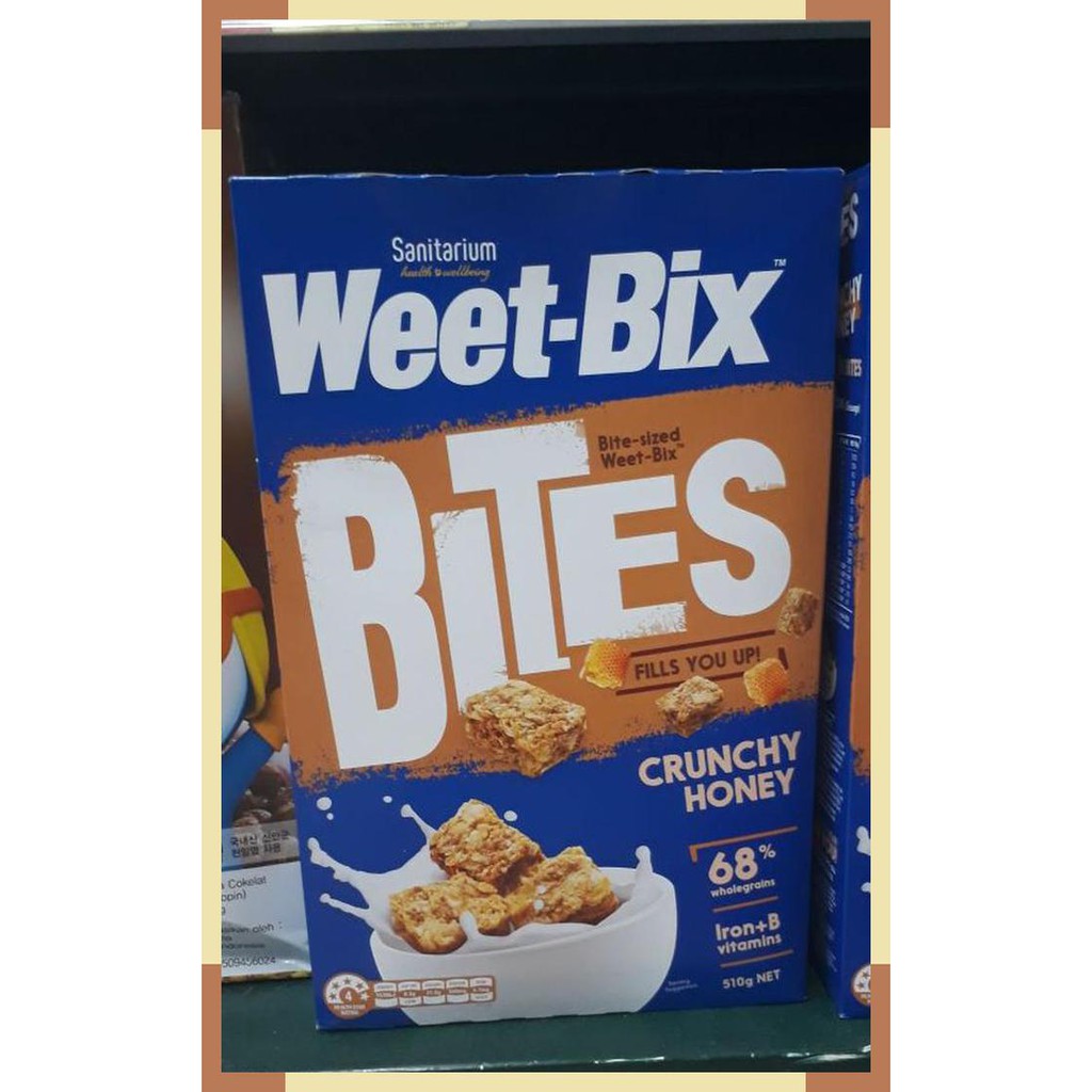 

Weet-bix Bites crunchy honey and 68% wholegrains 510 gram