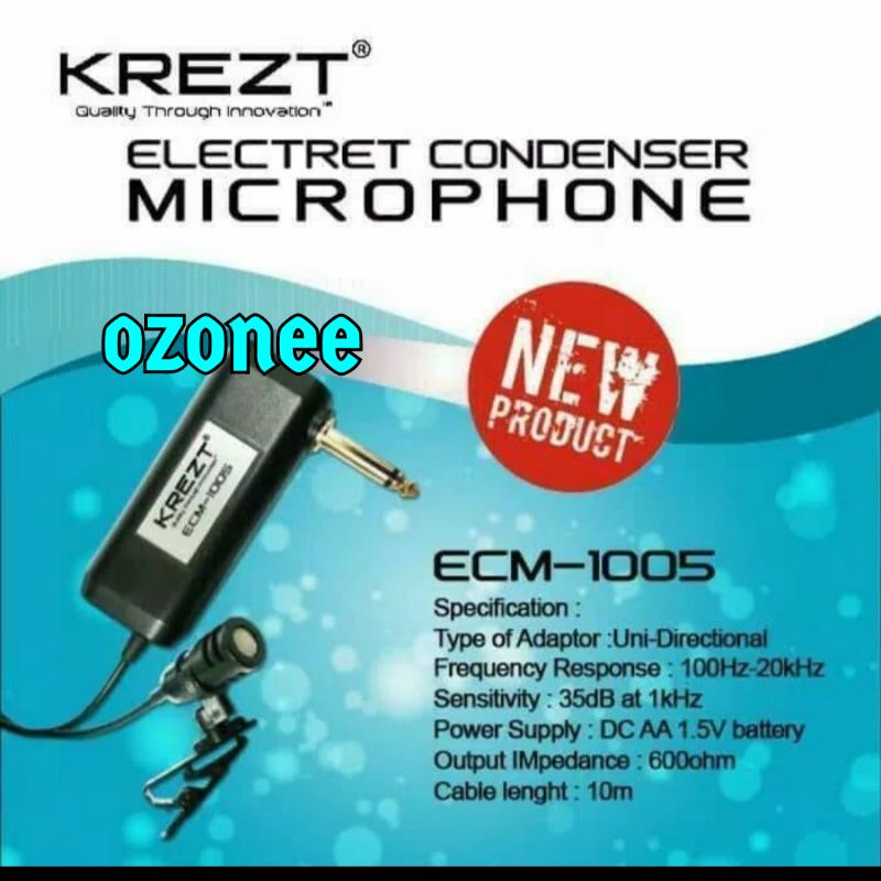 Jual Mic Kabel Jepit Krezt Ecm Clip On Original Shopee Indonesia