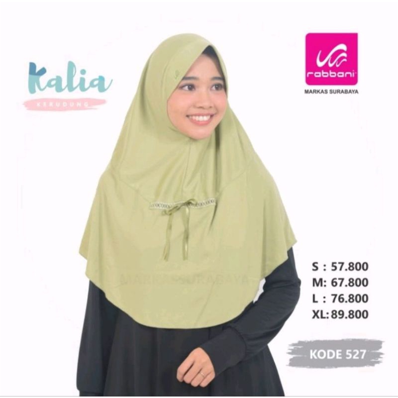 Kerudung Rabbani Kalia Warna Pita Serut Depan