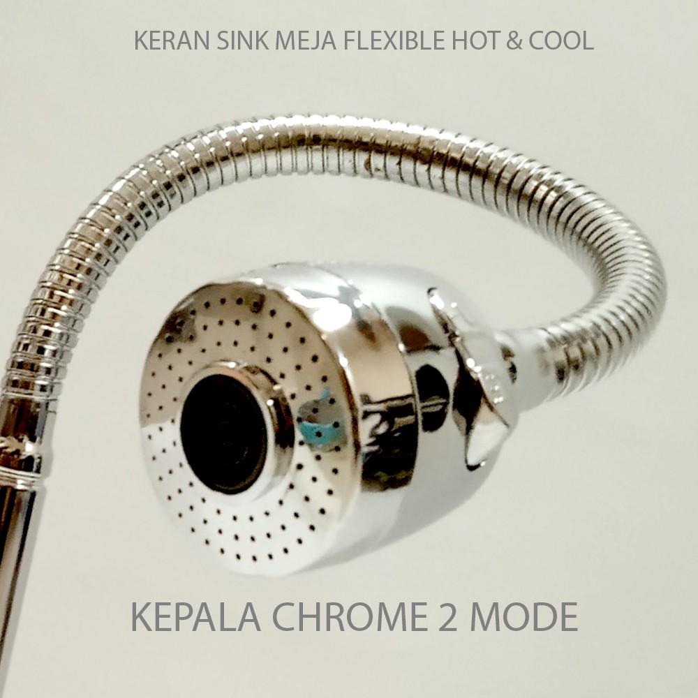 Kran Wastafel Cuci Piring Flexible Panas Dingin Model Meja Size 1/2inch Kuningan Vicenzzo Original