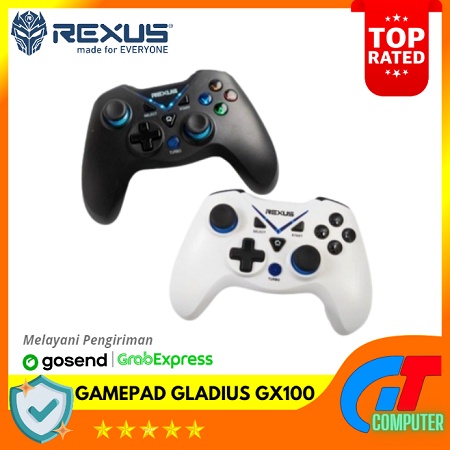 Rexus Gladius GX100 Wireless Gamepad Rexus GX100 GX 100 - Hitam/putih