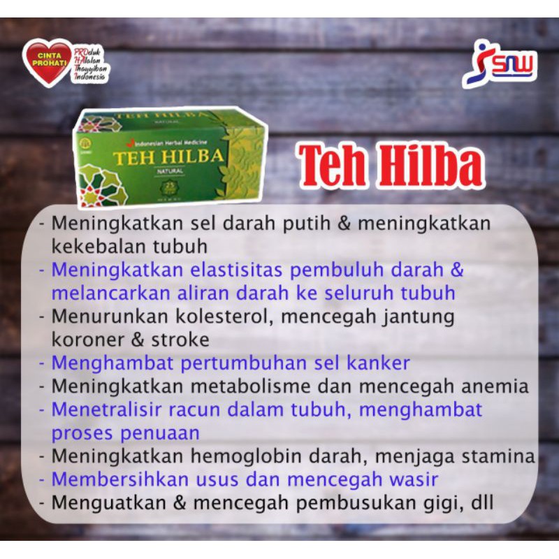 

Teh Celup Hilba @25kantung -Teh Herbal Biji Hulba Untuk Meningkatkan Kolestrol