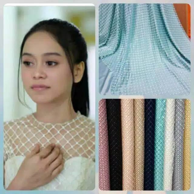 kain tile kotak bordir premium