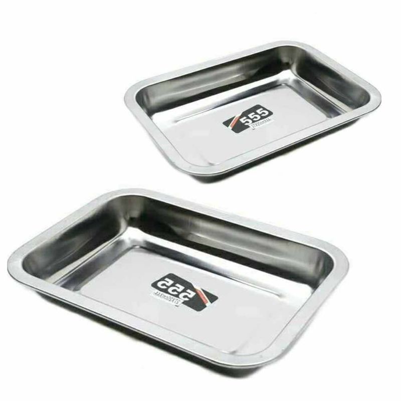 nampan saji stainless tebal 40x30x7