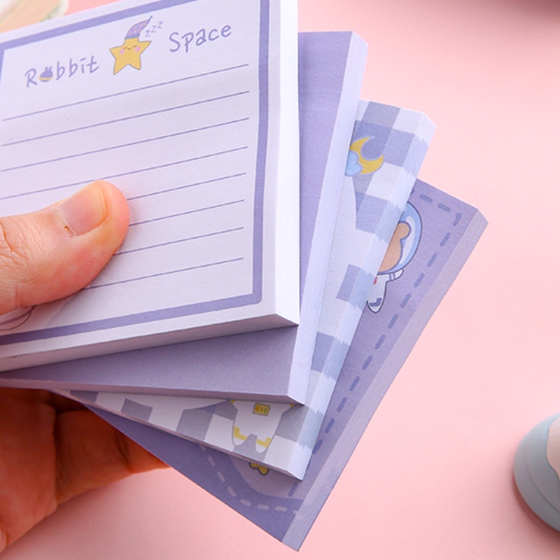 80 Lembar Kertas Memo Sticky Note Portable Motif Kartun Untuk Kantor