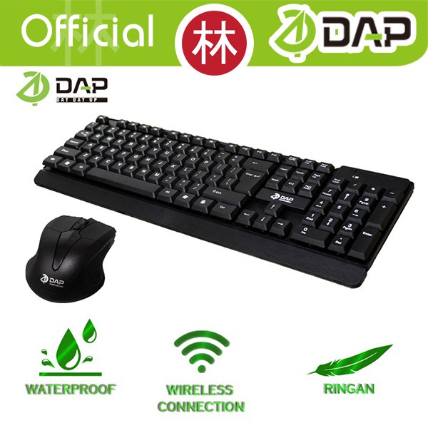 DAP D-W5171 Wireless Keyboard and Mouse Combo Optical Mouse Receiver