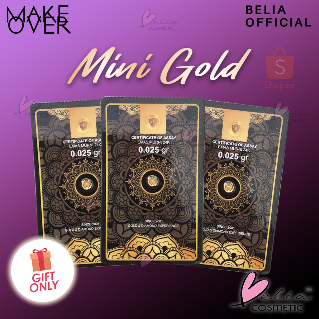 ❤ BELIA ❤ FREE Mini Gold Make Over GIFT 0.025g | Emas Murni