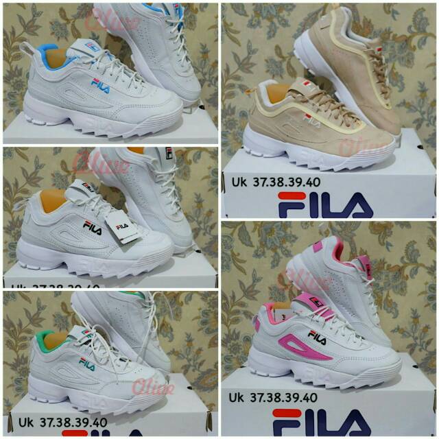 Sepatu cewek fila wedges terbaru