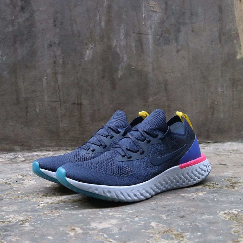 SEPATU NIKE EPIC REACT FLYKNIT NAVY PREMIUM ORIGINAL SNEAKERS